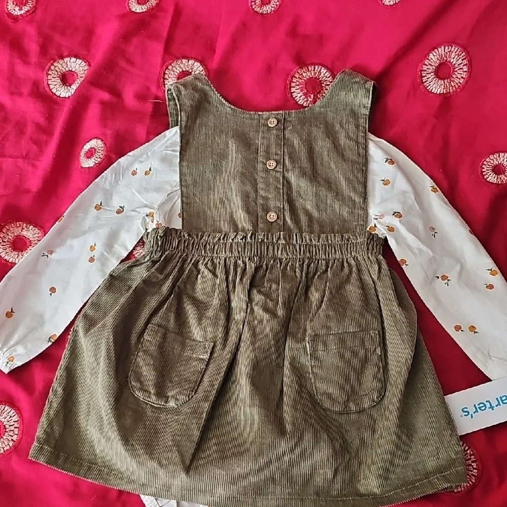 Carter's Olive Green Corduroy Diaper Cover Set